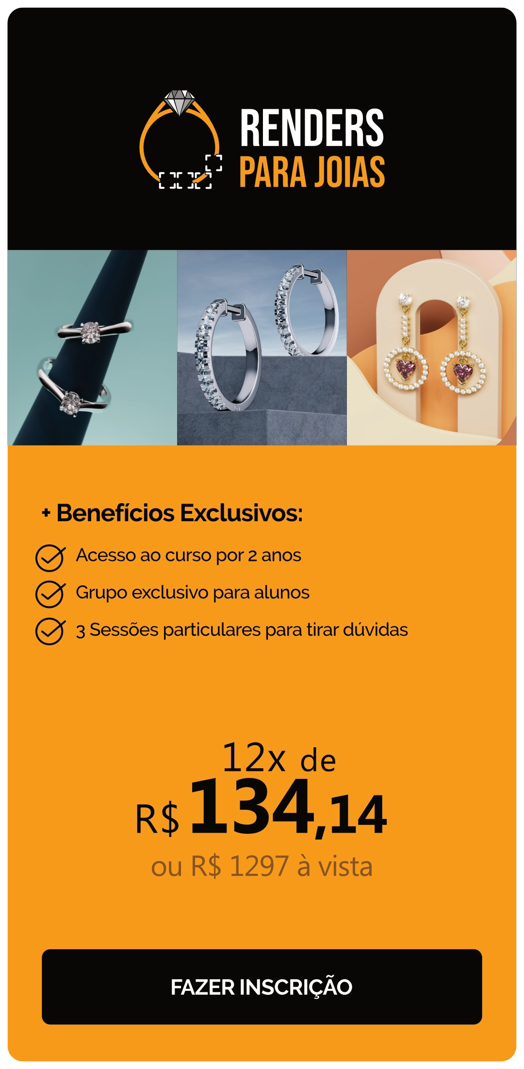 02 - RENDERS PARA JOIAS PEDRO LOBO ACADEMY curso de joias 3D com rhinoceros, Zbrush e Renderização de joias 3D